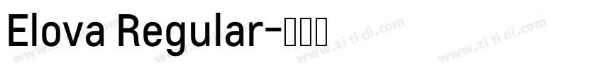 Elova Regular字体转换